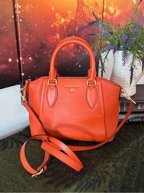 Michael Kors Sienna Medium Pebbled Leather Satchel